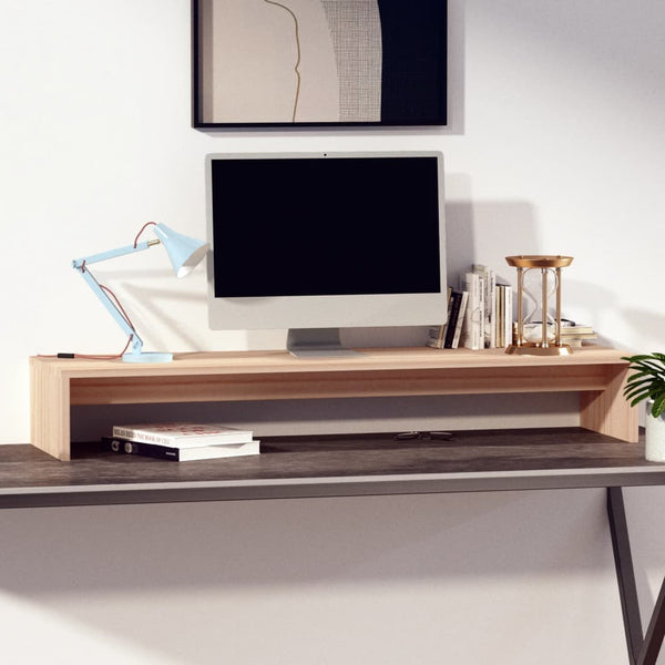Monitorständer Kiefer Massivholz 100 cm