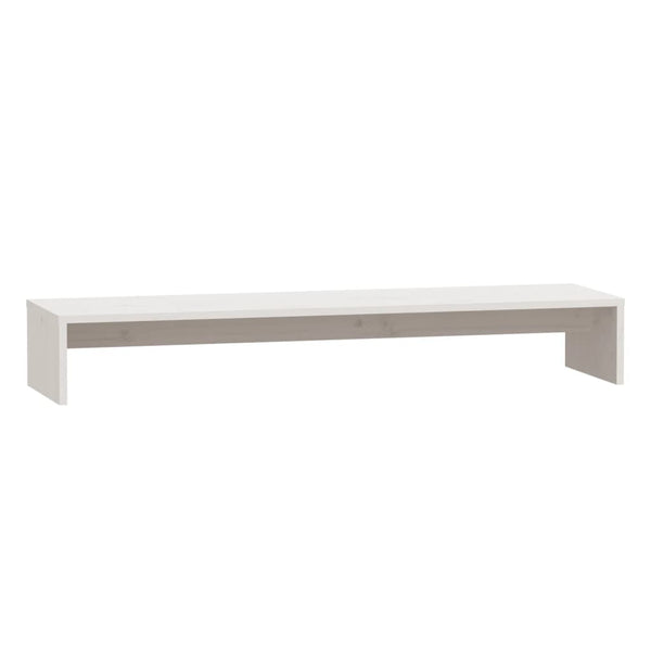 Monitorständer Weiß Kiefer 100 cm