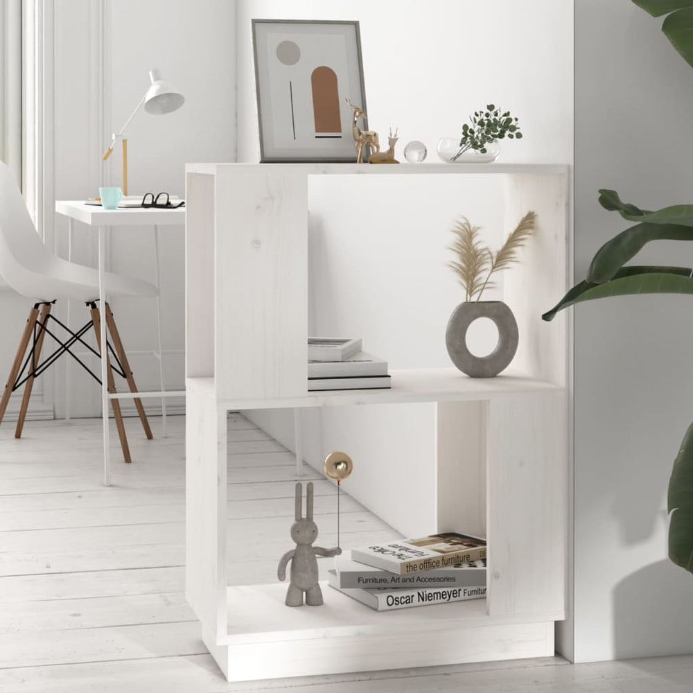 vidaXL Étagère/Séparateur de pièce Blanc 51x25x70 cm Bois de pin massif