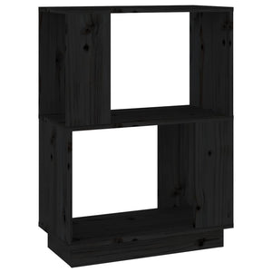 Schwarzes Bücherregal Raumteiler Kiefer Massivholz 70cm