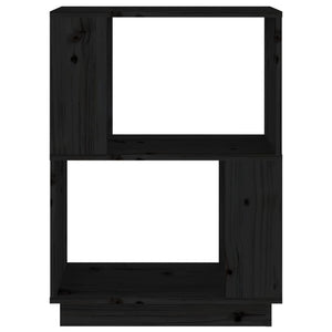 Schwarzes Bücherregal Raumteiler Kiefer Massivholz 70cm