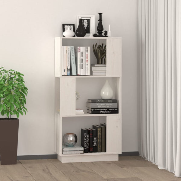 Weißes Kiefer Massivholz Bücherregal Raumteiler