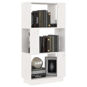 Weißes Kiefer Massivholz Bücherregal Raumteiler