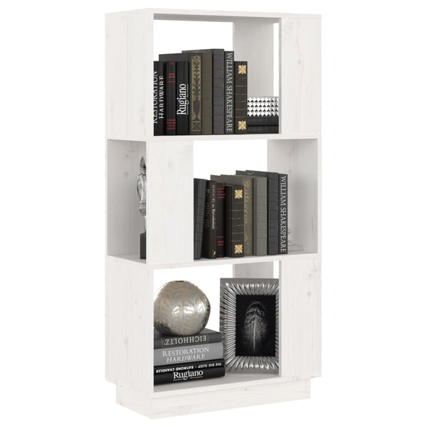 Weißes Kiefer Massivholz Bücherregal Raumteiler