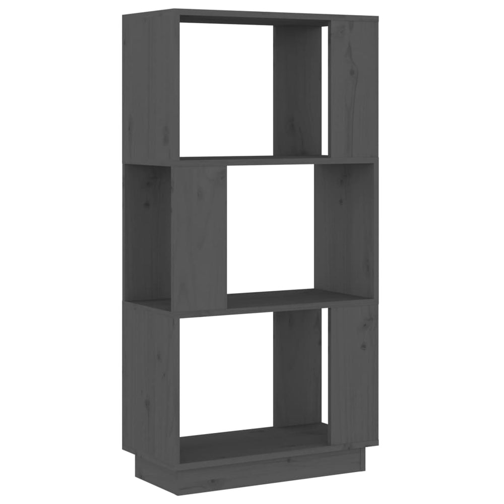 vidaXL Bibliothèque/Séparateur de pièce Gris 51x25x101 cm Bois de pin massif