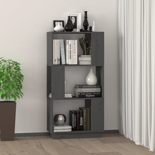 Graues Kiefer Bücherregal/Raumteiler 51x101 cm