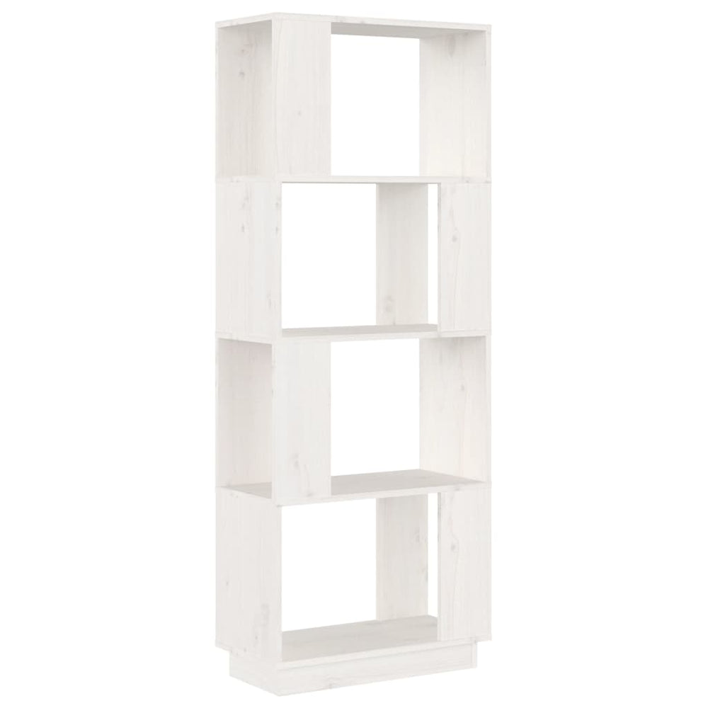 vidaXL Étagère/Séparateur de pièce blanc 51x25x132 cm Bois de pin massif