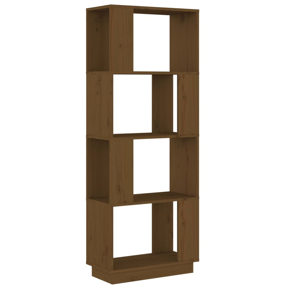 vidaXL Étagère/Séparateur de pièce marron miel 51x25x132 cm Bois de pin massif