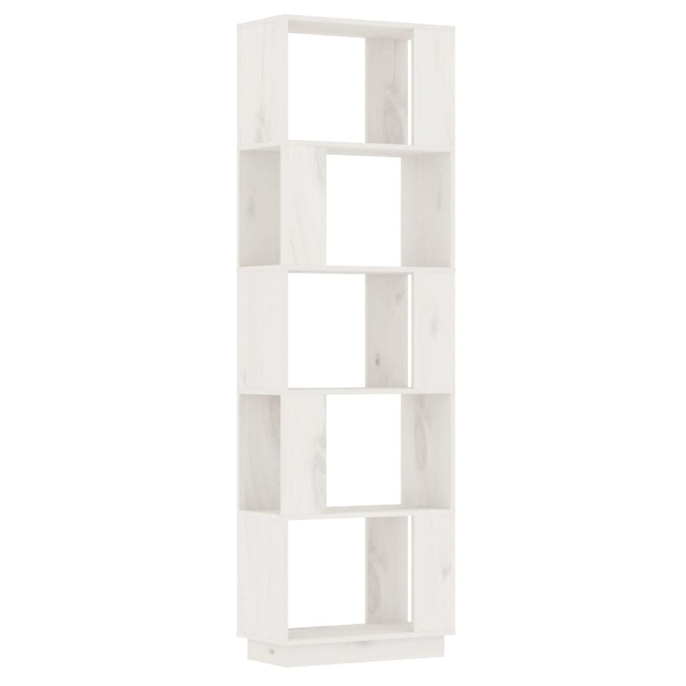 vidaXL Bibliothèque/Séparateur de pièce Blanc 51x25x163,5 cm Bois de pin massif
