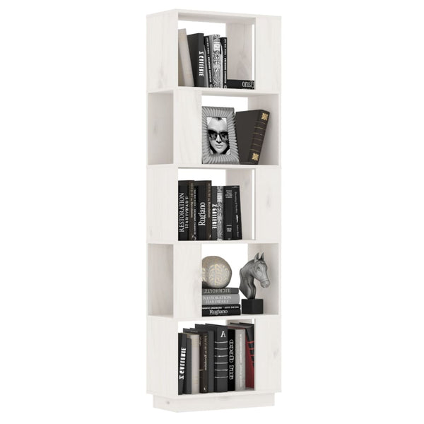 Weißes Kiefer Massivholz Bücherregal/Raumteiler