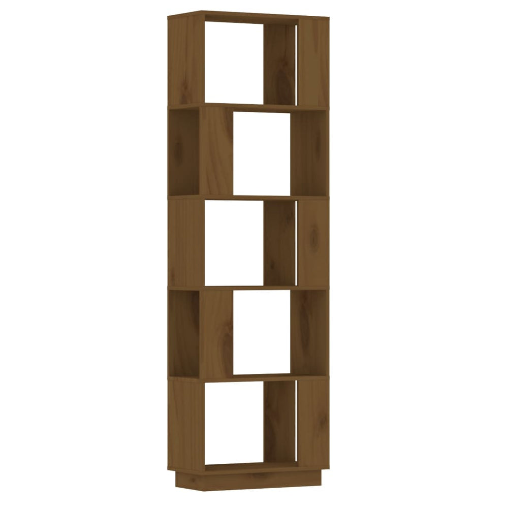 vidaXL Bibliothèque/Séparateur de pièce Marron Miel 51x25x163,5 cm Bois massif