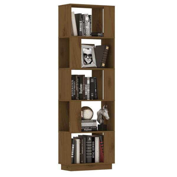 Massivholz Bücherregal Honigbraun 163,5cm