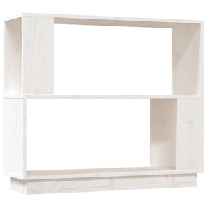 Weißes Bücherregal Raumteiler Kiefer Massivholz 80x70 cm