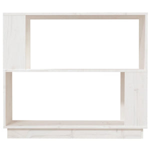 Weißes Bücherregal Raumteiler Kiefer Massivholz 80x70 cm