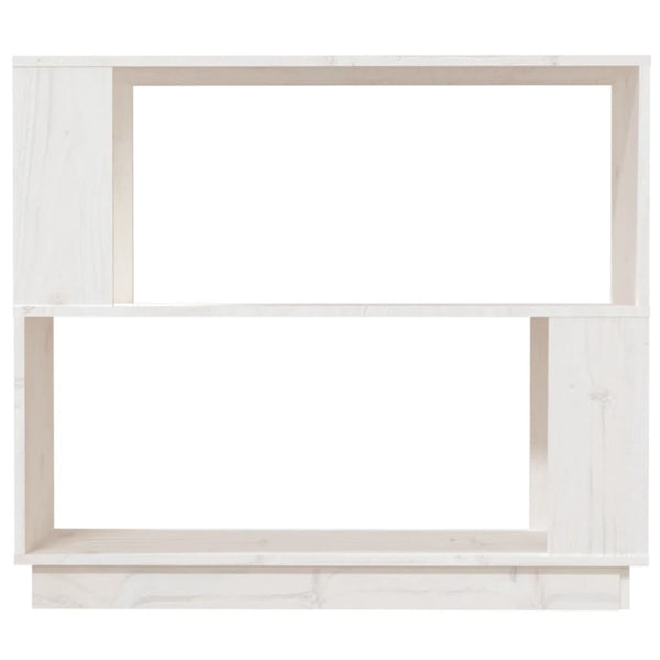 Weißes Bücherregal Raumteiler Kiefer Massivholz 80x70 cm