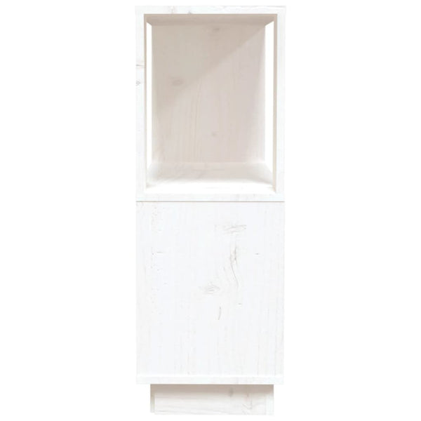 Weißes Bücherregal Raumteiler Kiefer Massivholz 80x70 cm