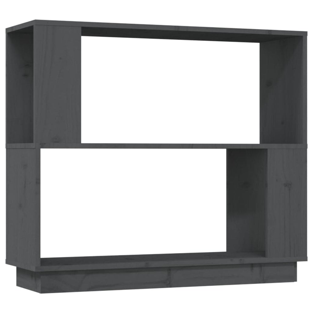 Graues Kiefer Massivholz Bücherregal 80x70cm