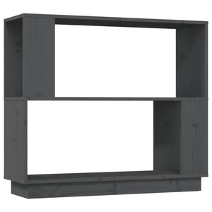 Graues Kiefer Massivholz Bücherregal 80x70cm