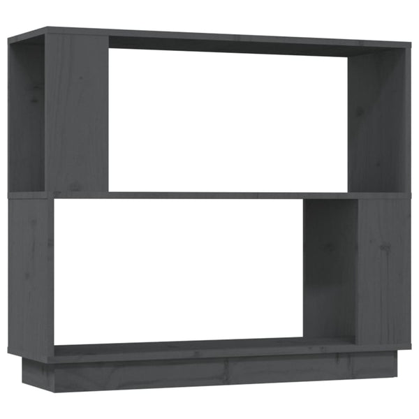 Graues Kiefer Massivholz Bücherregal 80x70cm