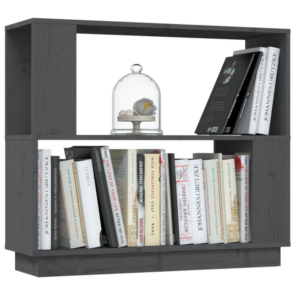 Graues Kiefer Massivholz Bücherregal 80x70cm