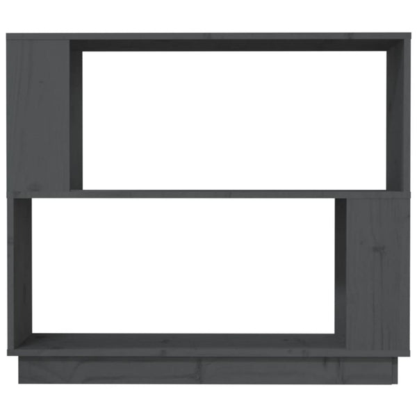 Graues Kiefer Massivholz Bücherregal 80x70cm