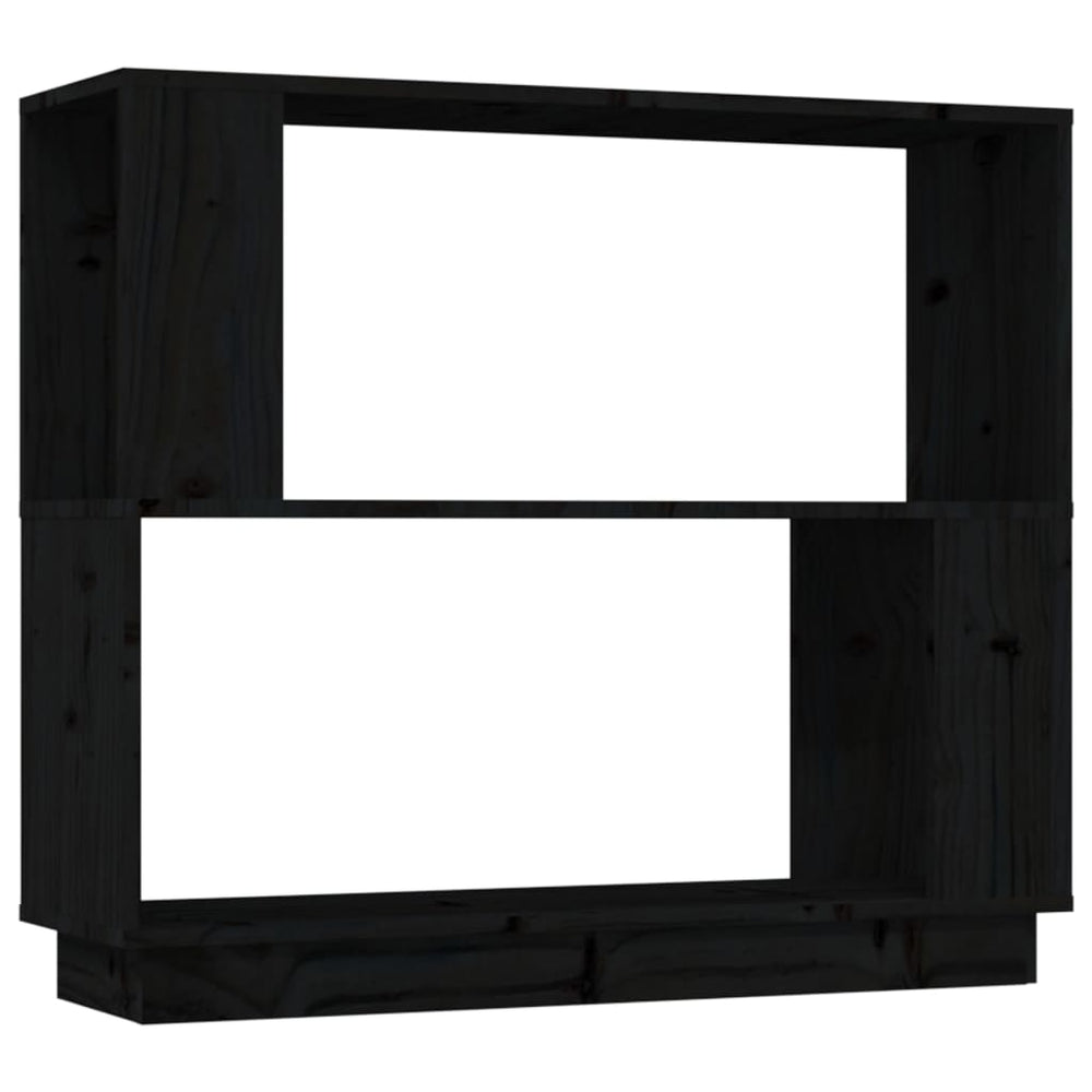 vidaXL Étagère/Séparateur de pièce noir 80x25x70 cm en pin massif