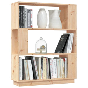 Massivholz Bücherregal Raumteiler Kiefer 80x101 cm