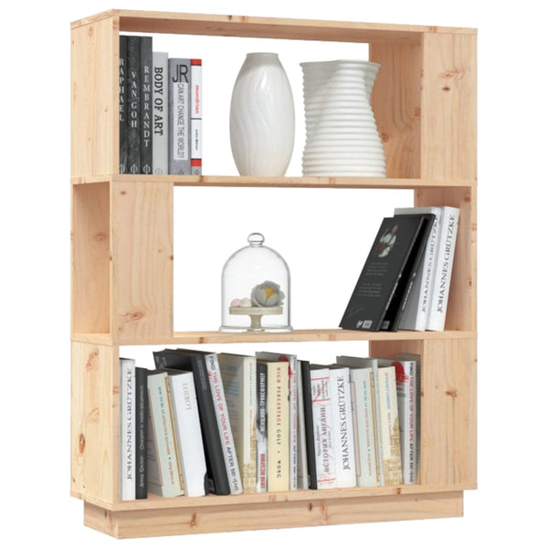 Massivholz Bücherregal Raumteiler Kiefer 80x101 cm