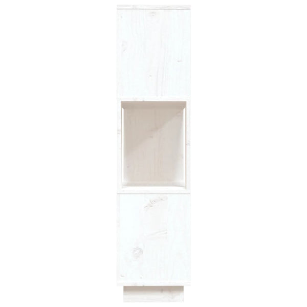 Weißes Kiefer Bücherregal Raumteiler 80x101 cm