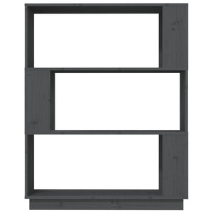 vidaXL Bibliothèque/séparateur de pièce Gris 80x25x101 cm Bois de pin massif