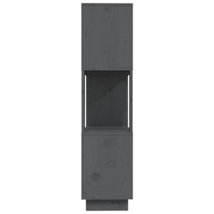 vidaXL Bibliothèque/séparateur de pièce Gris 80x25x101 cm Bois de pin massif