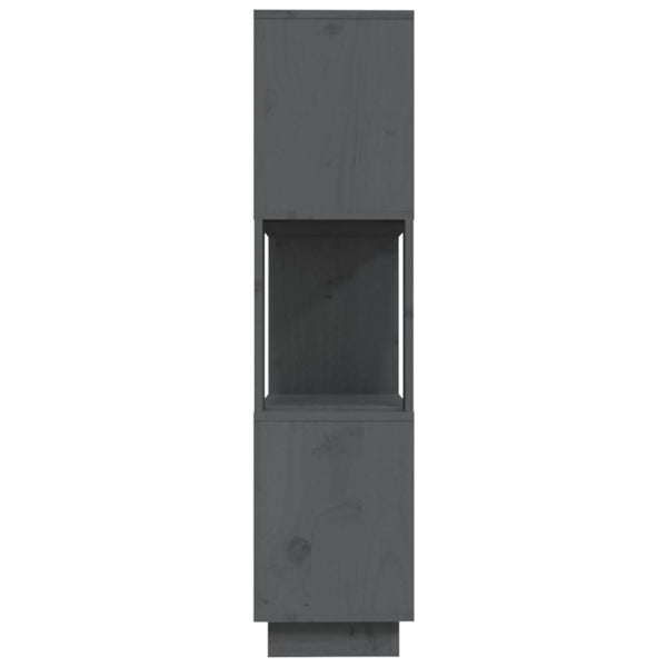 vidaXL Bibliothèque/séparateur de pièce Gris 80x25x101 cm Bois de pin massif