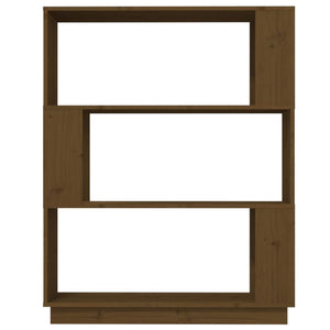 Honigbraunes Bücherregal/Raumteiler Massivholz 80x101 cm