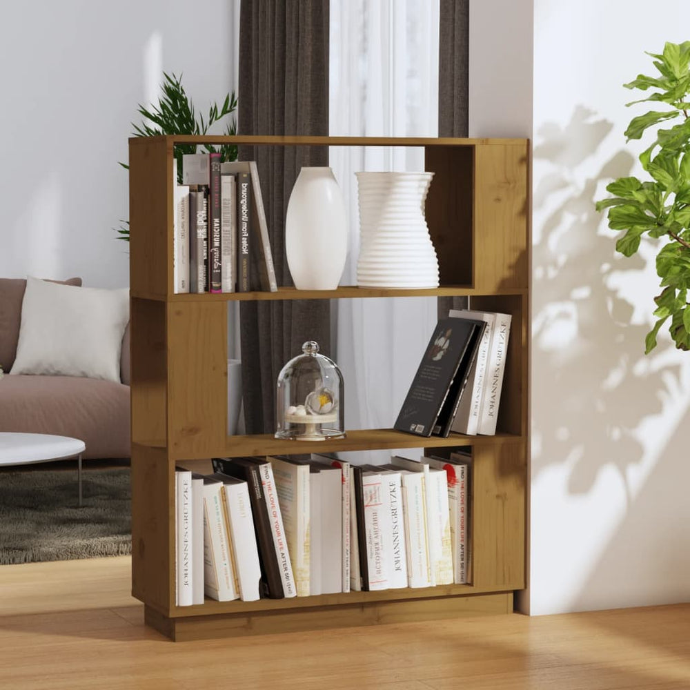 vidaXL Étagère/Séparateur de pièce marron miel 80x25x101 cm Bois massif