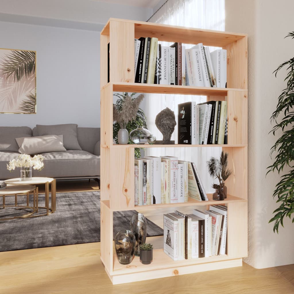 Bücherregal Raumteiler Kiefer Massivholz 80x132 cm