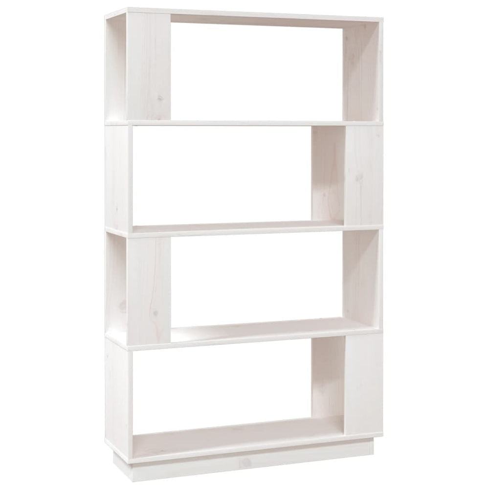 vidaXL Bibliothèque/Séparateur de pièce Blanc 80x25x132 cm Bois de pin massif