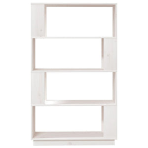 Weißes Bücherregal Raumteiler Kiefer Massivholz 80x132cm