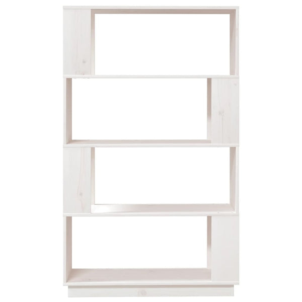 Weißes Bücherregal Raumteiler Kiefer Massivholz 80x132cm