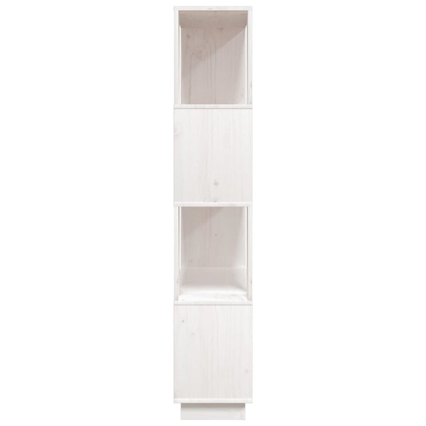 Weißes Bücherregal Raumteiler Kiefer Massivholz 80x132cm