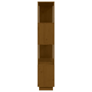 Honigbraunes Bücherregal Raumteiler Massivholz 80x132 cm