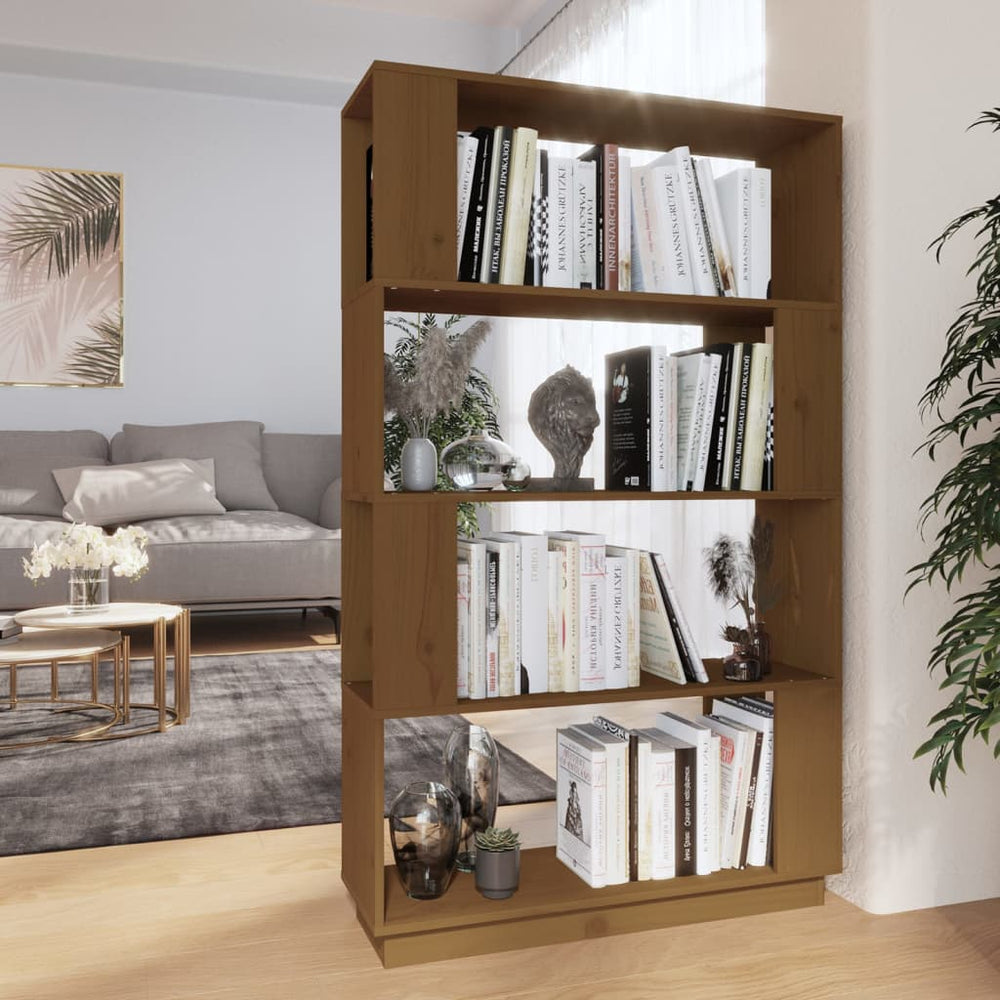 vidaXL Étagère/Séparateur de pièce marron miel 80x25x132 cm Bois massif