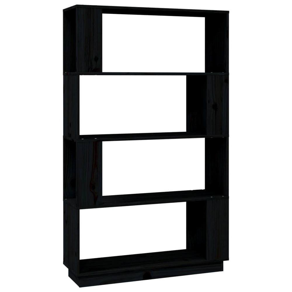 vidaXL Étagère/Séparateur de pièce noir 80x25x132 cm Bois de pin massif
