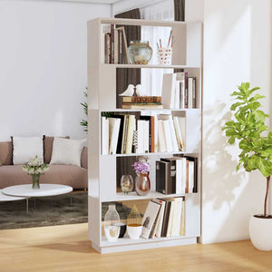 Weißes Bücherregal Raumteiler Kiefer Massivholz