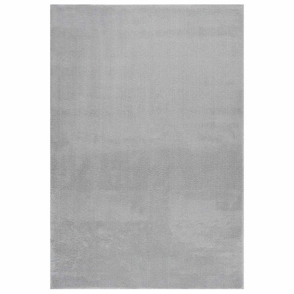 Waschbarer Teppich Kurzflor Grau 160x230 cm