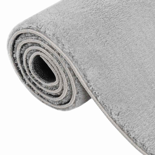Waschbarer Teppich Kurzflor Grau 160x230 cm
