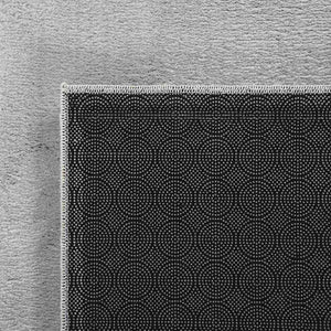 Waschbarer Teppich Kurzflor Grau 160x230 cm