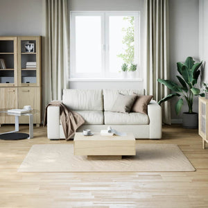 Waschbarer Teppich Kurzflor Creme 160x230 cm
