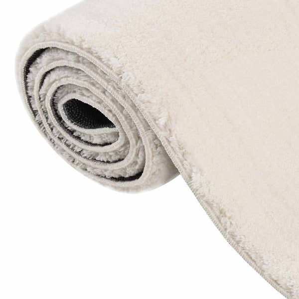 Waschbarer Teppich Kurzflor Creme 160x230 cm