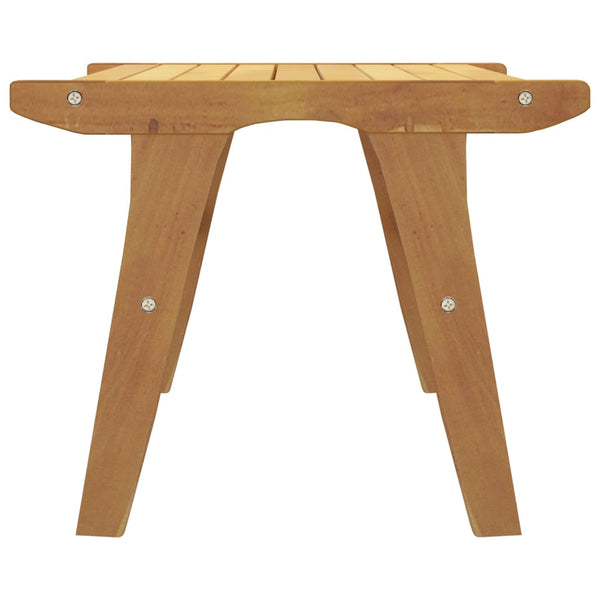 vidaXL Chaise de jardin avec repose-pieds en teck massif