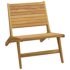 vidaXL Chaise de jardin avec repose-pieds en teck massif